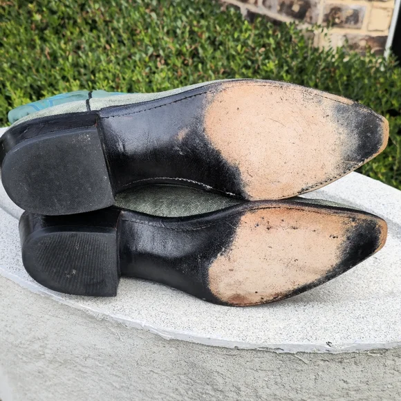 Lucchese Green Elephant Cowboy Boots 13D - Picture 10 of 15